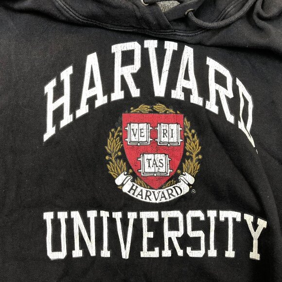 Harvard University Mens Hoodie Sweatshirt Size XL Black Pullover Graphic Print - Picture 8 of 10